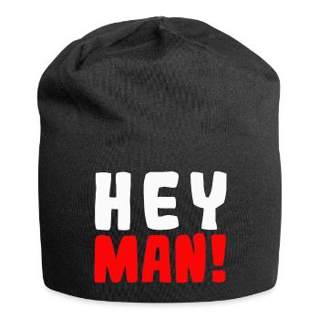 Hey man! - Jersey-Beanie - Schwarz - Vorne
