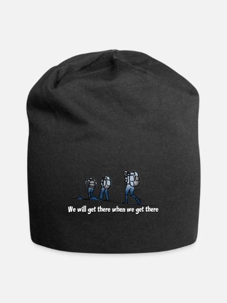 Wanderer, Wandern Hiker, Hiking - Jersey-Beanie - Schwarz