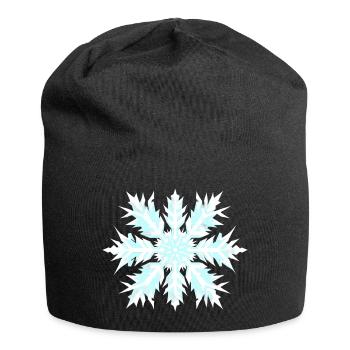 Jupe blanche flocon de neige Noël - Bonnet en jersey - noir - Devant