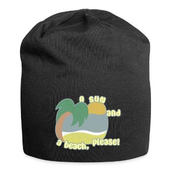Sun and Beach - Jersey-Beanie - Schwarz - Vorne