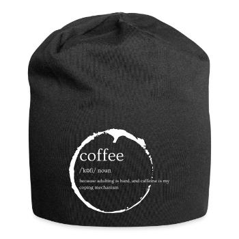 Gestion de la caféine : définition de l’âge adulte - Bonnet en jersey - noir - Devant