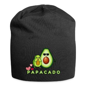 Lustiger Spruch Papacado Avocado - Jersey-Beanie - Schwarz - Vorne
