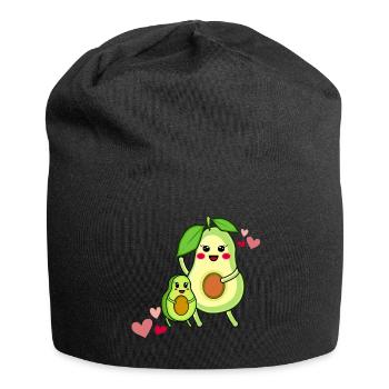 Avocado Familie Mamacado mit Kind - Jersey-Beanie - Schwarz - Vorne