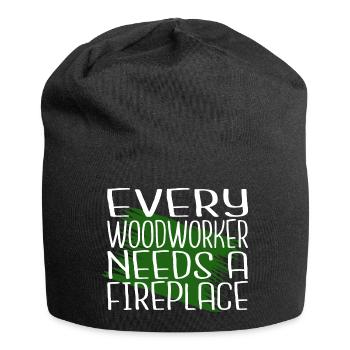 gift idea apprentice forester felling humor - Jersey-Beanie - Schwarz - Vorne