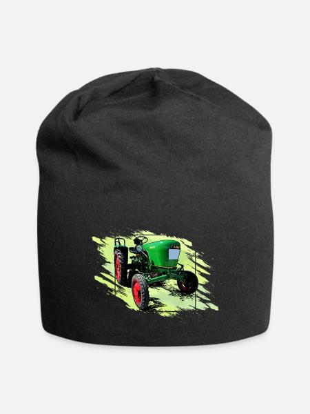 Dieselross F12 Oldtimer Traktor - Jersey-Beanie - Schwarz