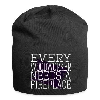 axes funny carpenter cabinetmaker lumber - Jersey-Beanie - Schwarz - Vorne