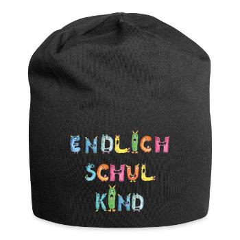 Monster Kids Endlich Schulkind Einschulung - Jersey-Beanie - Schwarz - Vorne