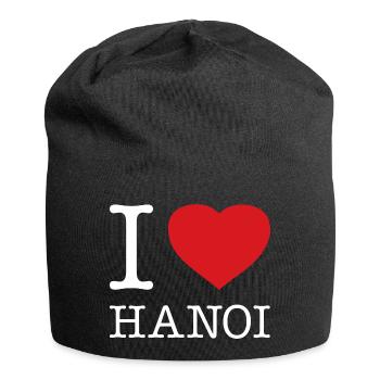 I LOVE HANOI - Jersey Beanie - black - Front