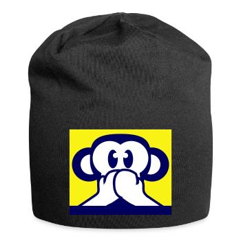 3 Wise Monkeys Speak Nothing Talk Keeps Mouth Shut - Jersey Beanie - black - Front