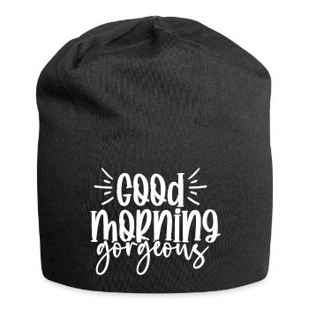 Good Morning Bath Font - Jersey Beanie - black - Front
