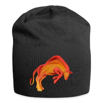 Stier - Jersey-Beanie - Schwarz - Vorne
