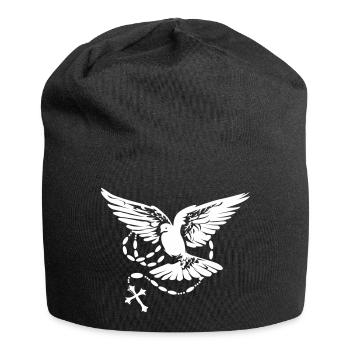 dove holy spirit - Jersey Beanie - black - Front