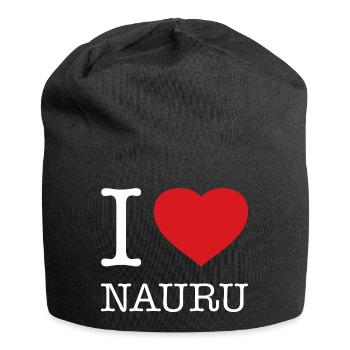 I LOVE NAURU - Jersey-Beanie - Schwarz - Vorne