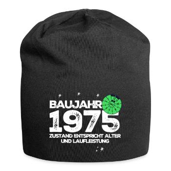 Baujahr 1975 - Jersey-Beanie - Schwarz - Vorne