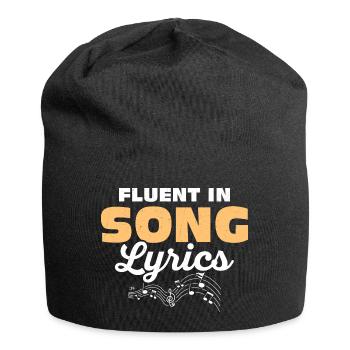 Fluent In Song Lyrics Singing Singer - Jersey-Beanie - Schwarz - Vorne