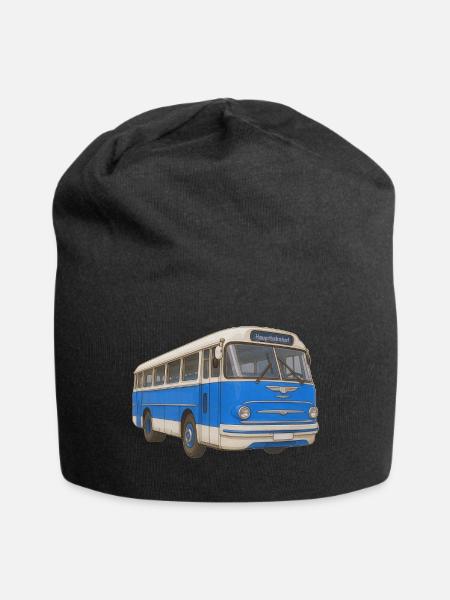 Alter blauer Bus - Jersey-Beanie - Schwarz