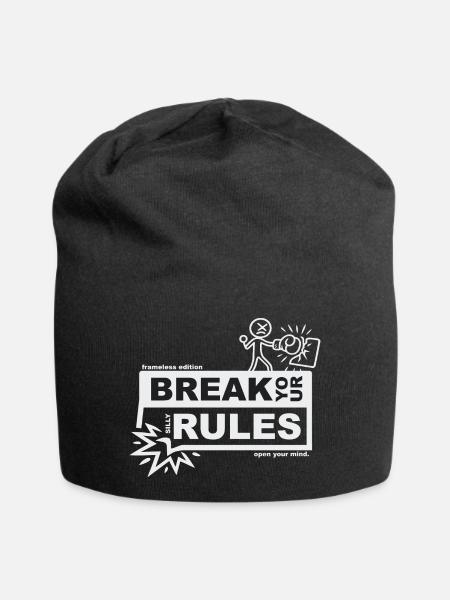 Break your silly rules - frameless edition - Jersey Beanie - black