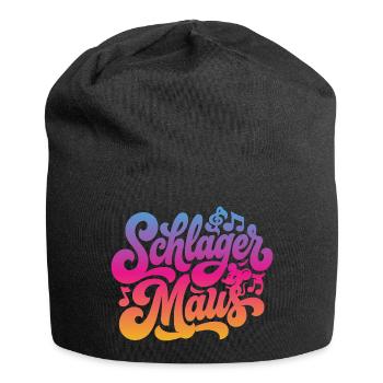 Schlager Maus - Schlagermaus - Schlagermusik - Jersey-Beanie - Schwarz - Vorne