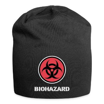 Biologisches Risiko – Symbol, Musik, Metal, Elektro - Jersey-Beanie - Schwarz - Vorne