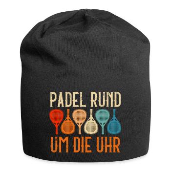 Padel Sport PADEL RUND UM DIE UHR Lustig - Jersey-Beanie - Schwarz - Vorne