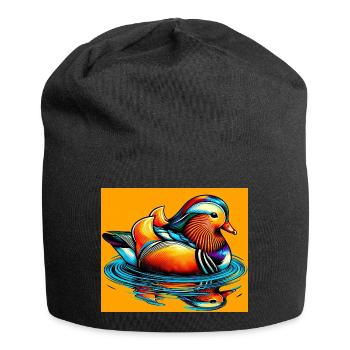 Canard mandarin - Bonnet en jersey - noir - Devant