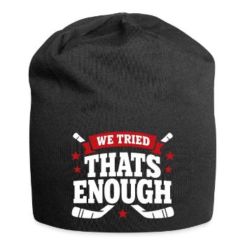 Beer League Hockey Funny Hockey Players Team Humor - Jersey Beanie - black - Front