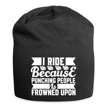 Ride because punching is not allowed - Jersey Beanie - black - Front