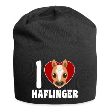 J’adore le cœur Haflinger - Bonnet en jersey - noir - Devant