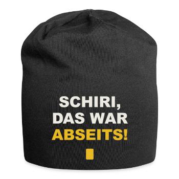 Schiri Das War Abseits - Jersey-Beanie - Schwarz - Vorne