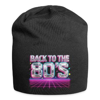 Retour à la grille néon des années 80 - Bonnet en jersey - noir - Devant