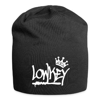 Lowkey Graffiti Tag Krone Hip Hop (white) - Jersey Beanie - black - Front