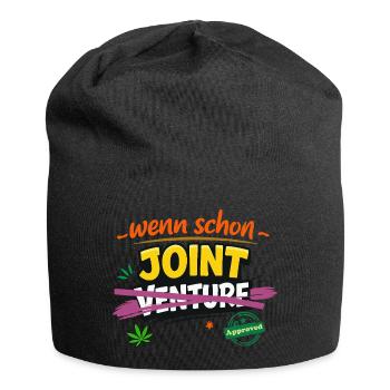 Joint pur - ohne Venture - Jersey-Beanie - Schwarz - Vorne