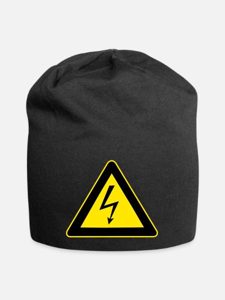 Avertissement à haute tension - Bonnet en jersey - noir