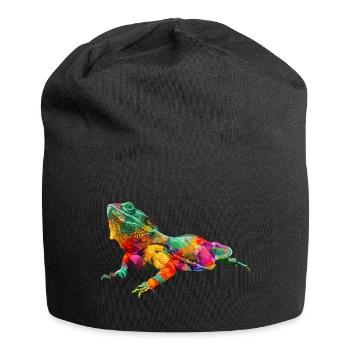Bearded Dragon Colorful - Jersey Beanie - black - Front