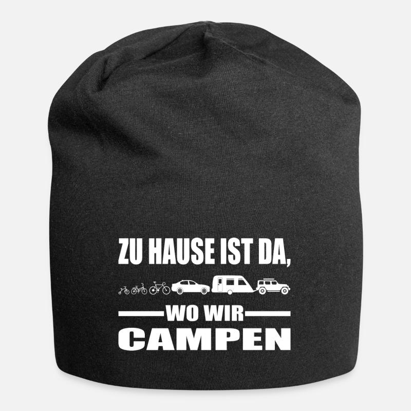 Camping - Jersey-Beanie - Schwarz