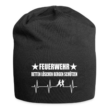 Feuerwehr - Jersey-Beanie - Schwarz - Vorne