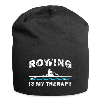 Rudern ist meine Therapie, Rudern, Ruderin, Frau - Jersey-Beanie - Schwarz - Vorne