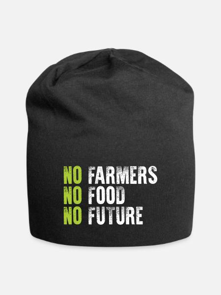 No Farmers No Food No Future - Jersey-Beanie - Schwarz