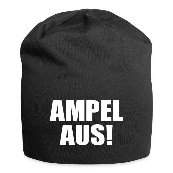Ampel aus - Jersey-Beanie - Schwarz - Vorne