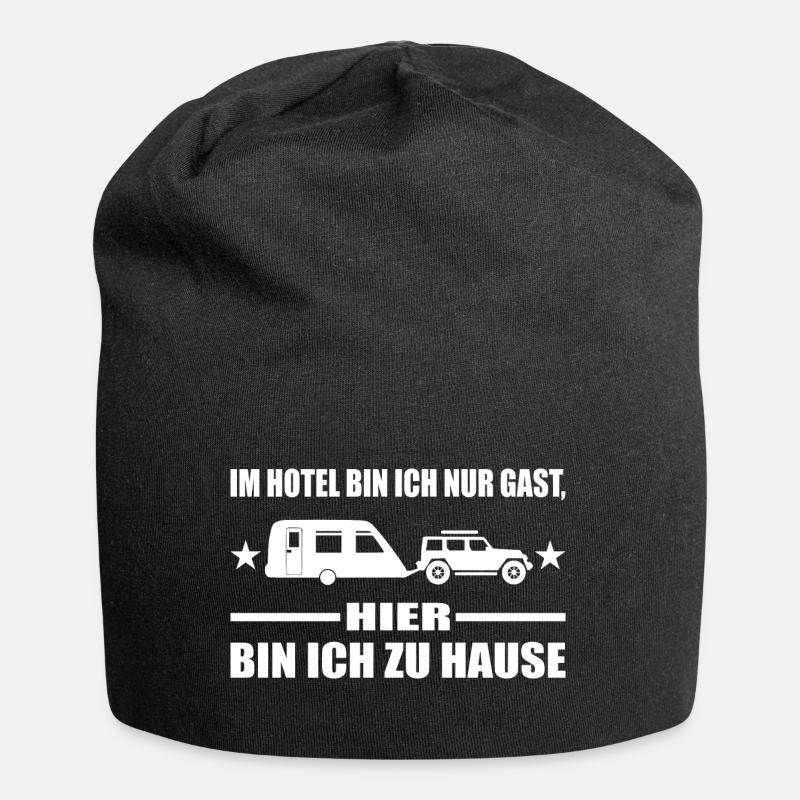 Camping - Jersey-Beanie - Schwarz