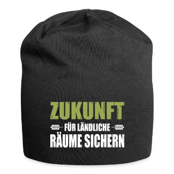 Bauernprotest Zukunft Für Ländliche Räume Sichern - Jersey-Beanie - Schwarz - Vorne