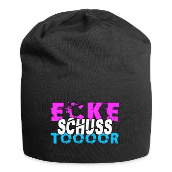 Feldhockey Hockeyspruch Hockeyfan Maskottchen - Jersey-Beanie - Schwarz - Vorne