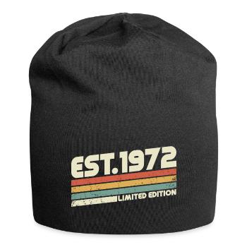1972 Jahrgang Retro Vintage Geburtstag Geschenk - Jersey-Beanie - Schwarz - Vorne