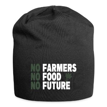 Pas d’agriculteurs Pas de nourriture Pas d’avenir - Bonnet en jersey - noir - Devant