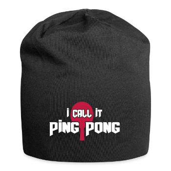 Tournoi de tennis de table PING PONG - Bonnet en jersey - noir - Devant