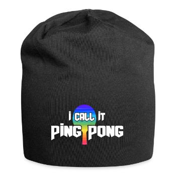 Ping-pong Tennis de table Joueur de tennis de table - Bonnet en jersey - noir - Devant