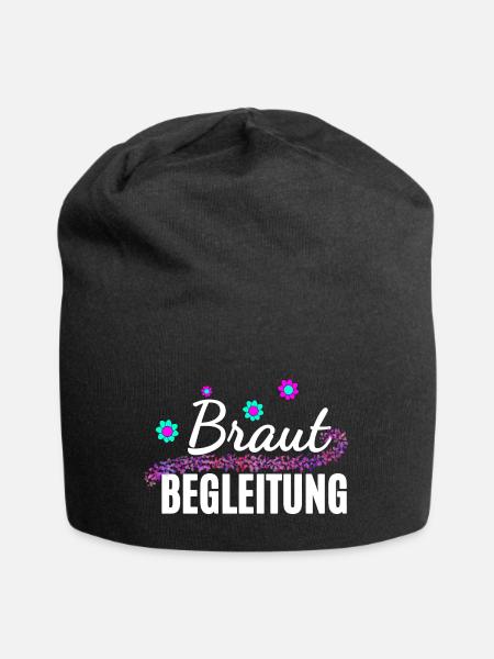Braut Begleitung - Jersey-Beanie - Schwarz