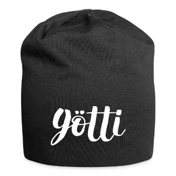 Schweizerdeutsch Patenonkel - Götti - Jersey-Beanie - Schwarz - Vorne