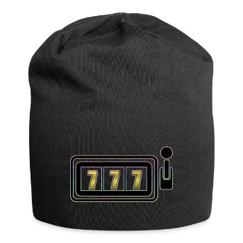 Slot Machine with Jackpot (777) - Jersey Beanie - black - Front