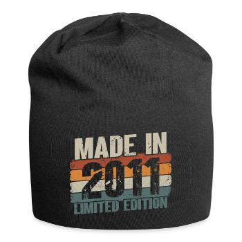 Millésime 2011 né 10 anniversaire cadeau - Bonnet en jersey - noir - Devant